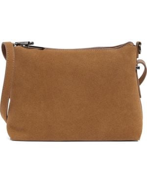 BCBGMAXAZRIA Faux Suede Hobo Shoulder Bag - Brown
