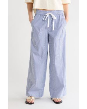 Twp Main St. Cotton Wide Leg Pants - Blue