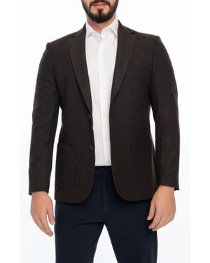 VELLAPAIS Solid Sport Coat - Black