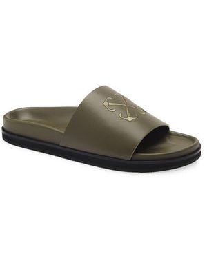 Off-White c/o Virgil Abloh Pool Time Slide Sandal - Gray