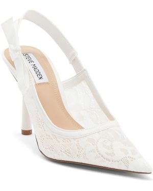 Steve Madden Stefani Slingback Pump - White