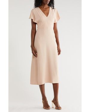 BOSS Dawinga Flutter Maxi Dress - Natural