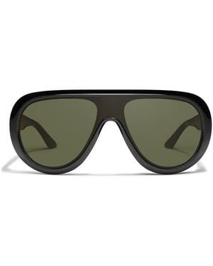 Quay Set List 134Mm Aviator Sunglasses - Green