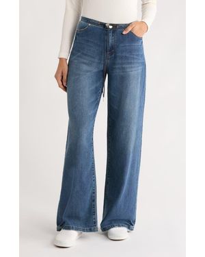 Habitual Wide Leg Denim Pants - Blue