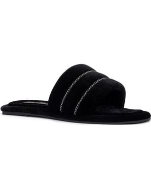 TORGEIS Georgina Velvet Slipper - Black