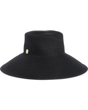 Vince Camuto Down Brim Straw Floppy Hat - Black