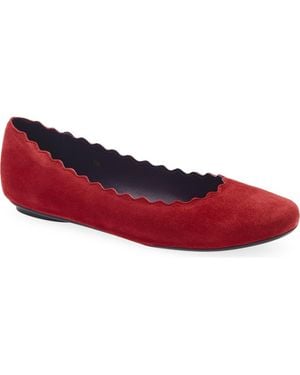 Vaneli Baird Scalloped Flat - Red