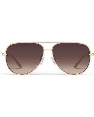 Quay High Key 64Mm Oversize Aviator Sunglasses - Brown