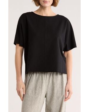 Caslon Relaxed French Terry Shirt - Black