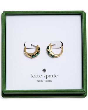 Kate Spade Crystal Mini Huggie Hoop Earrings - White