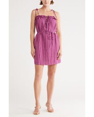 TOPSHOP Gingham Mini Sundress - Red