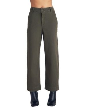 Bella Dahl Saige Wide Leg Crop Pants - Black