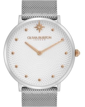 Olivia Burton Celestial Mesh Strap Watch, 40Mm - Metallic