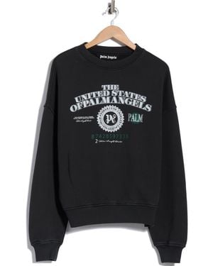 Palm Angels Logo Graphic Sweatshirt - Black