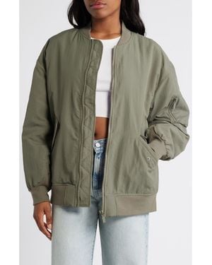 Florence By Mills Oversize Bomber Jacket - Green
