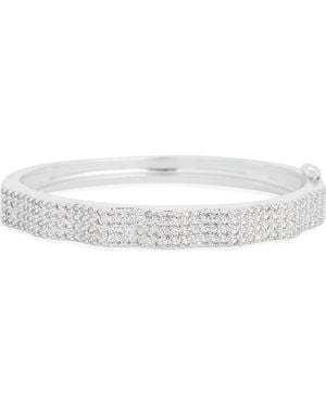 Nordstrom Rack Wavy Cubic Zirconia Hinge Bracelet - White