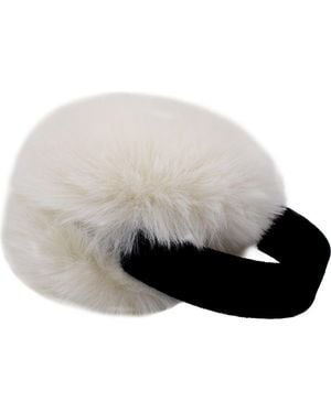 Surell Faux Fur & Velvet Earmuffs - Natural