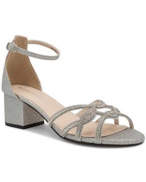 Touch Ups Zoey Shimmer Rhinestone Sandal - White