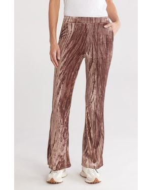 Wishlist Wide Leg Velvet Pants - Brown