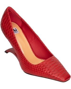 Ninety Union Intense Snake Embossed Pump - Red