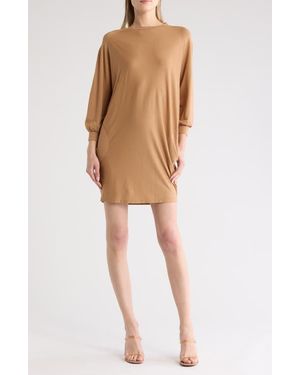 Go Couture Relax With Me Long Sleeve Sweater Dress - Natural