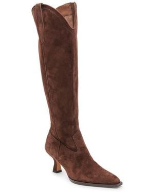 Dolce Vita Ariana Knee High Western Boot - Brown