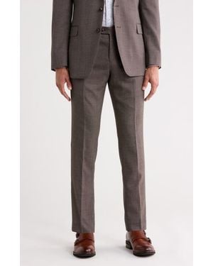 Original Penguin Slim Fit Flat Front Dress Pants - Gray