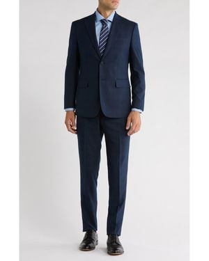 English Laundry Trim Fit Solid Two-Piece Suit - Blue