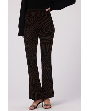 Diane von Furstenberg Wynn Stripe Flare Pants - Black