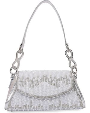 BERNESS Rhinestone Embellished Shoulder Bag - Gray