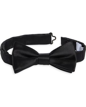 Nordstrom Rack Satin Solid Bow Tie - Black