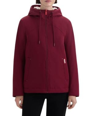 HUNTER Blake Short Waterproof Rain Jacket - Red