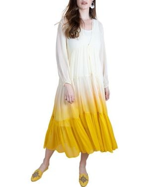 Saachi Ombré Cover-Up Dress - Yellow