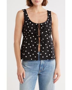 Vigoss Tie Front Vest Top - Blue