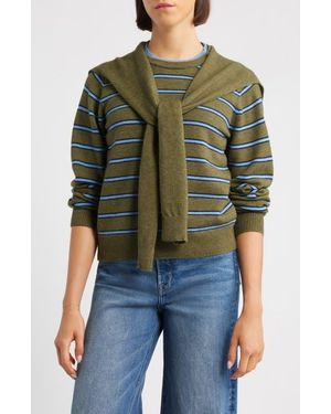 Wit & Wisdom Twofer Tie Sleeve Sweater - Green