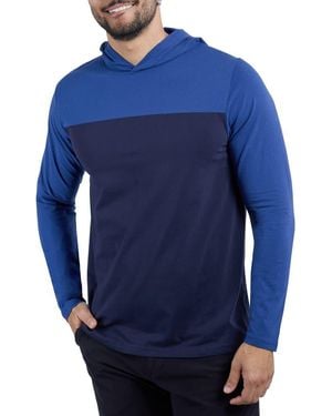 Xray Jeans Colorblock Hooded Sweatshirt - Blue