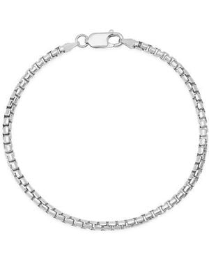 Queen Jewels Italian Round Box Bracelet - White