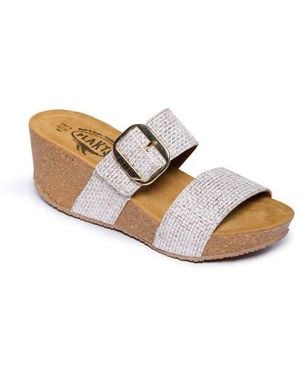 Plakton Wonder Wedge Sandal - White