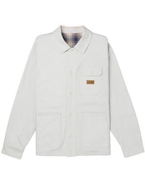 Hurley Bixby Flannel Lined Canvas Heavyweight Button Up Shirt - White