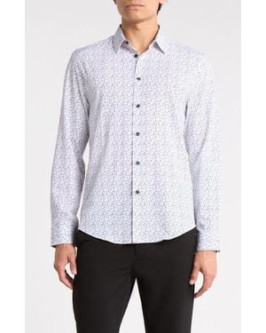 Brooklyn Brigade Mini Floral Button-Up Shirt - White