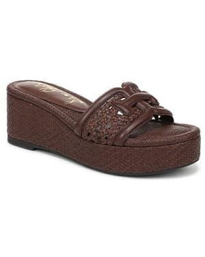 Sam Edelman Pauleena Platform Wedge Slide Sandal - Brown