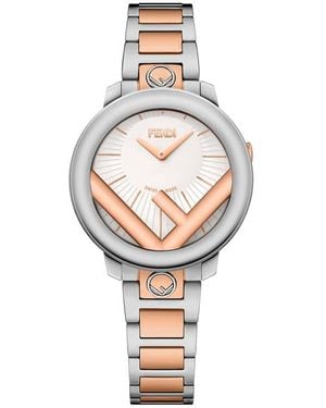 Fendi Run Away Two-Tone Swiss Quartz Bracelet Watch, 36Mm - Metallic
