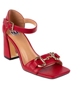 Ninety Union Santori Metallic Bit Ankle Strap Sandal - Red