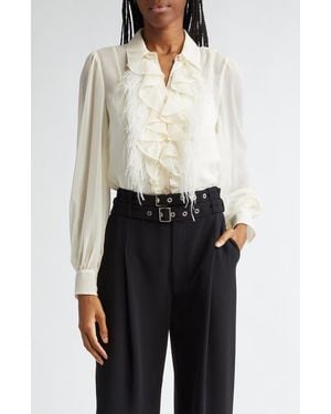 Cinq À Sept Rhonda Ruffle Shirt - White