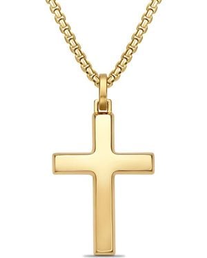 EDFORCE Cross Pendant Necklace - Metallic