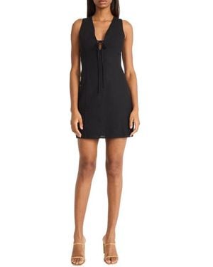 sleeveless draped front asymmetric hem dress donna morgan for maggy ONE SHOULDER DRAPED SKIRT WITH WAIST TIE  Maggy London