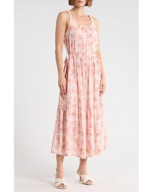 Splendid Sutton Floral Sleeveless Maxi Dress - Pink