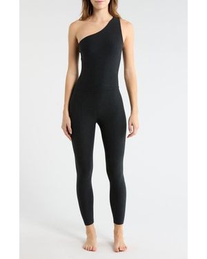 Beyond Yoga Space Dye Upswing One-Shoulder Jumpsuit - Black