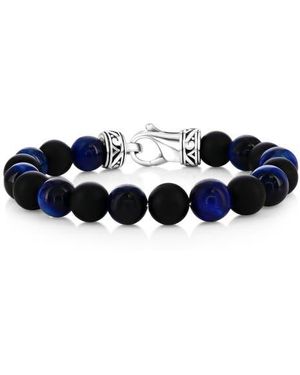 Black Jack Jewelry Onyx & Tiger's Eye Beaded Bracelet - Blue