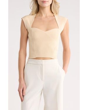 Jonathan Simkhai Abia Ribbed Crop Top - Natural